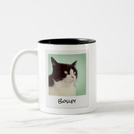 Tasse 2 Couleurs Ajouter votre animal de compagnie Photo Retro Inst