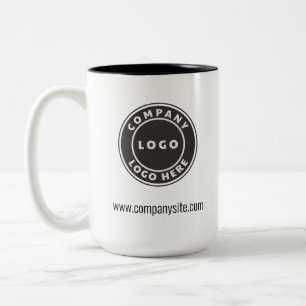 Tasse 2 Couleurs Ajoutez votre logo d'entreprise et votre adresse d