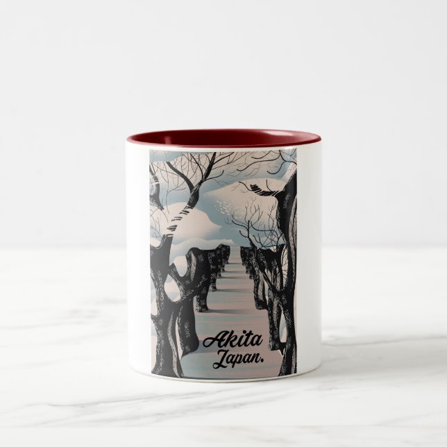 Tasse 2 Couleurs Akida Japonais fleurs arbres. (Centre)