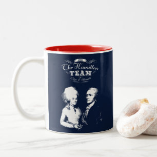 Tasse 2 Couleurs Alexander Hamilton, Eliza. Cadeaux d'histoire.