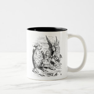 Tasse 2 Couleurs Alice, le Gryphon et la Fausse danse de tortue