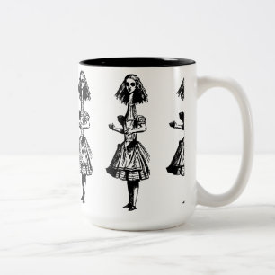 Tasse 2 Couleurs Alice vintage étirée au pays des merveilles