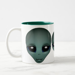 Tasse 2 Couleurs Alien Gray Extraterrestrial Cups et verre Alien