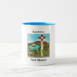 Tasse 2 Couleurs Aliens atterrissant à Roswell Nouveau-Mexique
