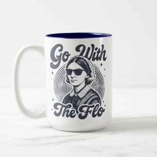 Tasse 2 Couleurs Allez avec la Flo Florence Nightingale Infirmière