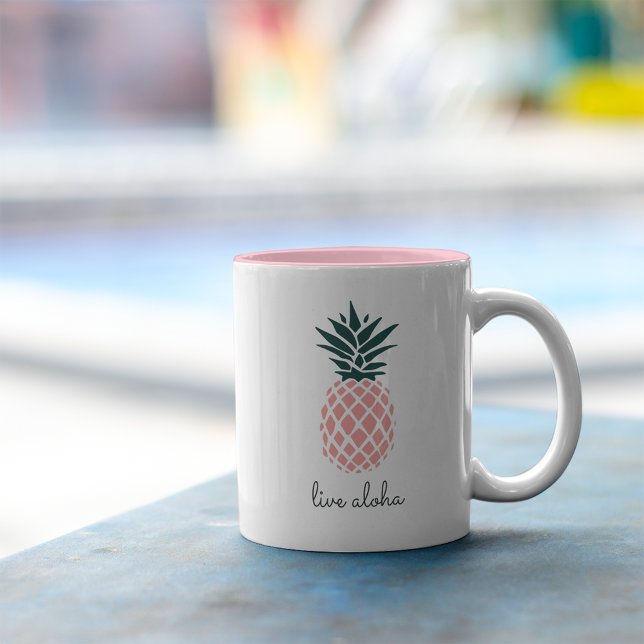 Tasse 2 Couleurs Aloha Ananas rose (Créateur téléchargé)
