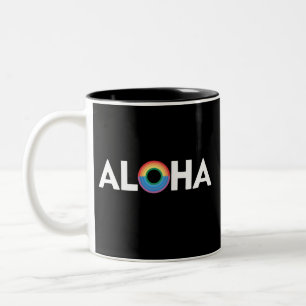 Tasse 2 Couleurs Aloha Rainbow Island Hawaii Fierté LGBTQ