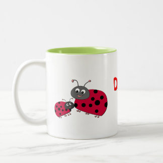 Tasse 2 Couleurs Alphabet de cricket et boule de ladybug