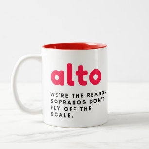 Tasse 2 Couleurs Alto, Alto, drôle de cadeau alto, choeur cadeau