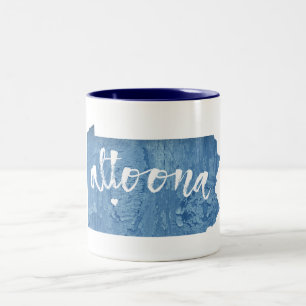 Tasse 2 Couleurs Altoona Pennsylvania Wood Grain