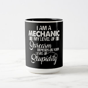 Tasse 2 Couleurs Amateurs mécaniques   Je Suis Mécanicien