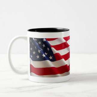 Tasse 2 Couleurs Américain-drapeau