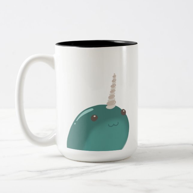 Tasse 2 Couleurs Ami de Narwhal de café (Gauche)