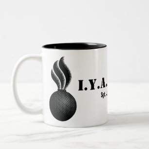 Tasse 2 Couleurs Ammo IYAAYAS Nom personnalisé Noir Blanc