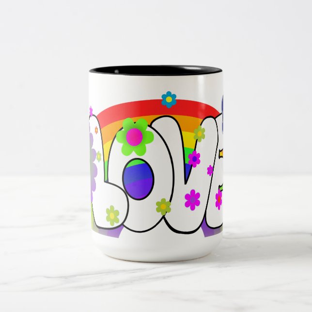 Tasse 2 Couleurs Amour arc-en-ciel (Centre)