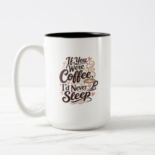 Tasse 2 Couleurs Amour de café flirt mariage
