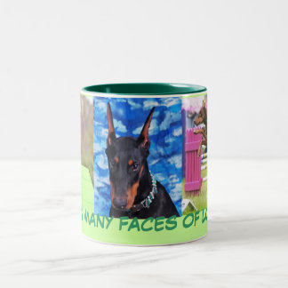 Tasse 2 Couleurs Amour de dobermann
