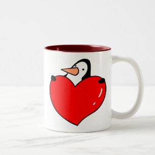 Tasse 2 Couleurs Amour de pingouin