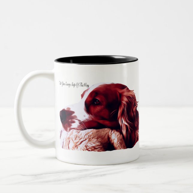 Tasse 2 Couleurs Amour de springer spaniel de Gallois (Gauche)