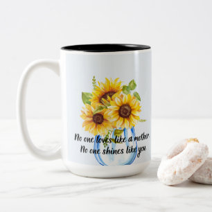 Tasse 2 Couleurs Amour Maman Avec Tournesol