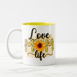 Tasse 2 Couleurs Amour Maman Vie Tournesol Moderne