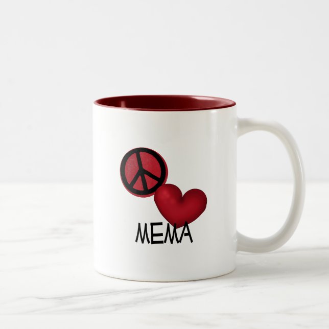 Tasse 2 Couleurs Amour Mema de paix (Droit)