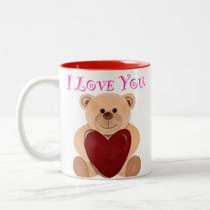Tasse 2 Couleurs Amour Ours.