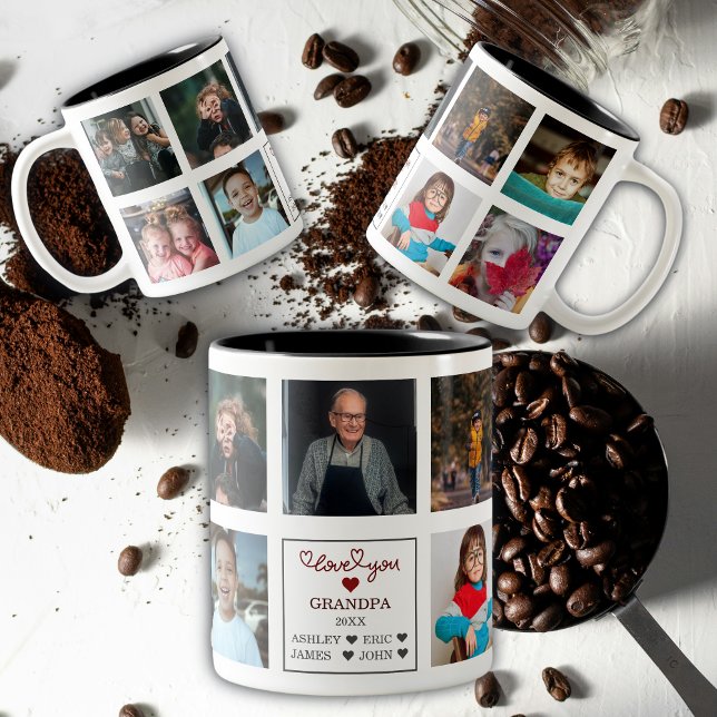 Tasse 2 Couleurs Amour Personnalisé Moderne Vous Grand-Père Cadeau  (Créateur téléchargé)