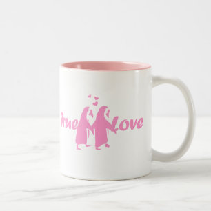 Tasse 2 Couleurs Amour vrai (pingouin)