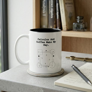 Tasse 2 Couleurs Amoureux de calcul et de café   Rituel quotidien d