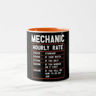 Tasse 2 Couleurs Amusant Mécanique Taux horaire de café à deux tons