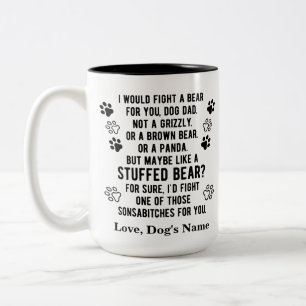 Tasse 2 Couleurs Amusant Personnalisé Combattre Un Ours Pour Vous P