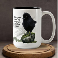 Amusant Petit Oiseau Noir Sarcastique Bon Matin