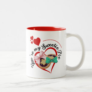 Tasse 2 Couleurs Amusant, tu es ma tarte (mince)