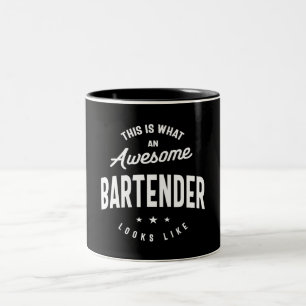 Tasse 2 Couleurs Amusante Barman Profession d'emploi