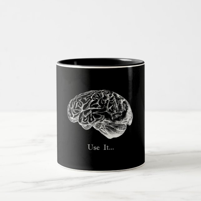 Tasse 2 Couleurs Anatomie de cerveau - employez-la (Centre)