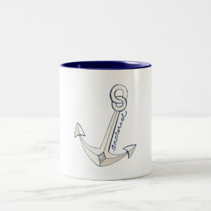Tasse 2 Couleurs Anchor de Nautical