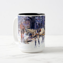 Tasse 2 Couleurs Ancien Noël en Nouvelle-Angleterre (par Charles Ru