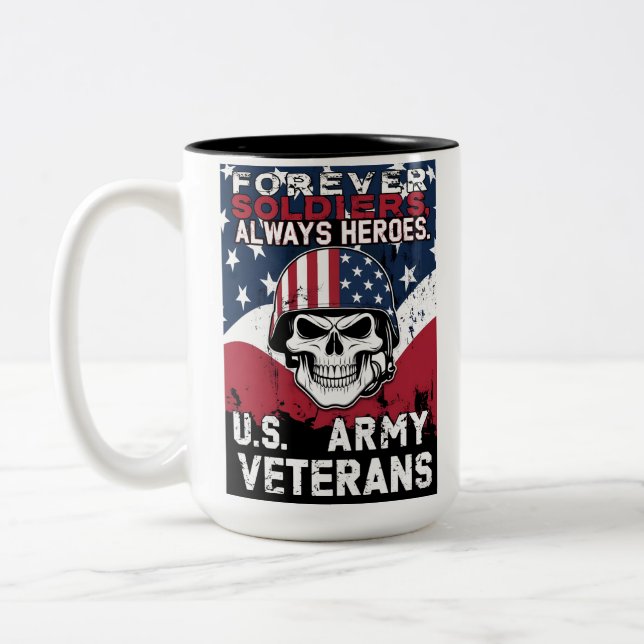 Tasse 2 Couleurs Anciens combattants de l'Armée du crâne (Gauche)