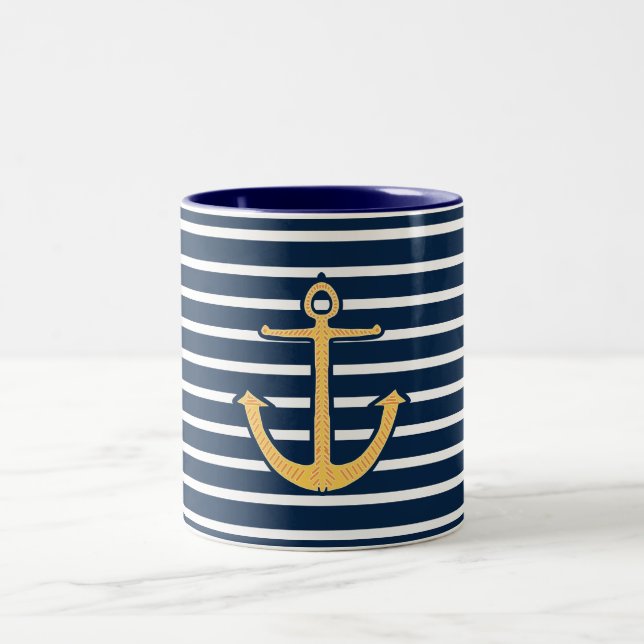 Tasse 2 Couleurs Ancre de la marine (Centre)