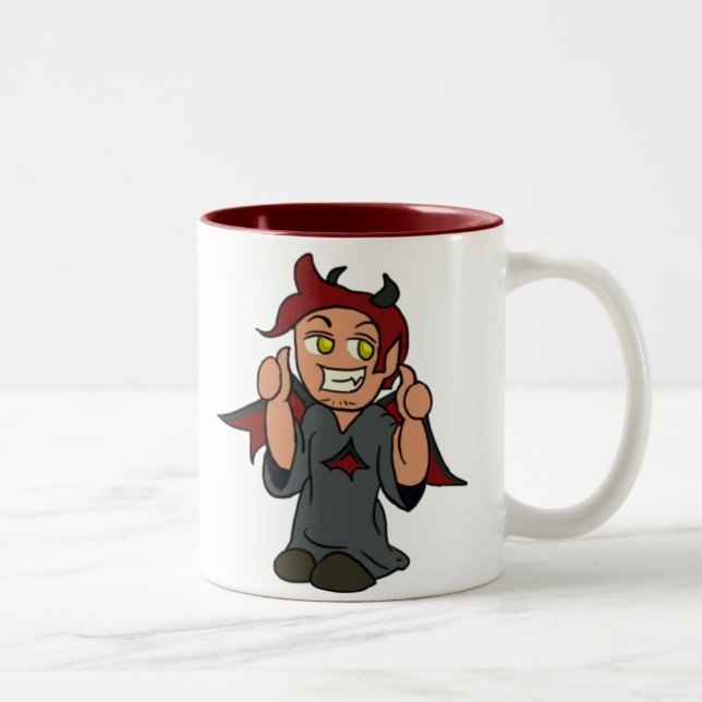 Tasse 2 Couleurs Ange d'épaule/tasse de diable (Droit)