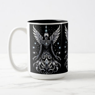 Tasse 2 Couleurs Angle De Tatouage Noir Et Argent