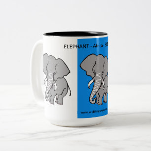 Tasse 2 Couleurs Animal africain - Cool ELEPHANT - Faune -