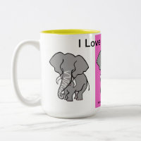 Animal africain - J'aime ELEPHANTS - Faune - Rose