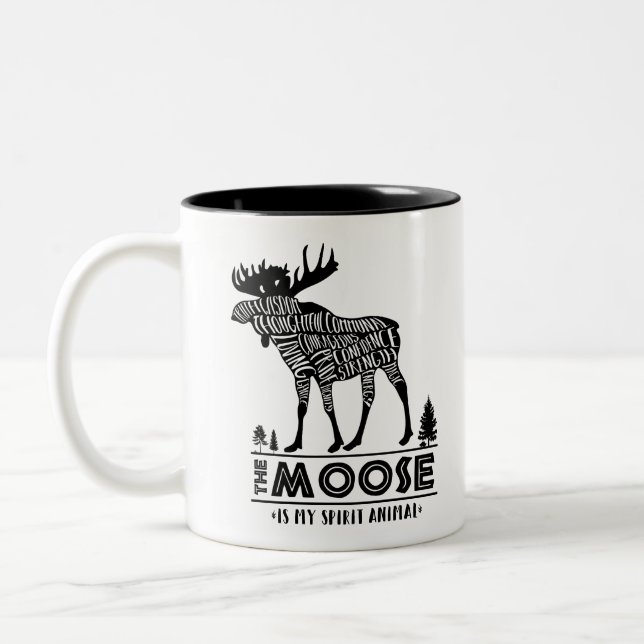 Tasse 2 Couleurs Animaux d'esprit : Les orignaux | (Gauche)