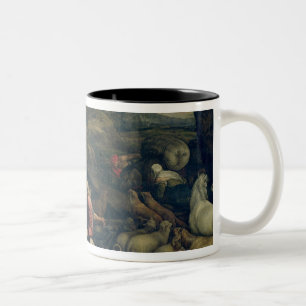 Tasse 2 Couleurs Animaux entrant dans l'arche (huile sur la toile)