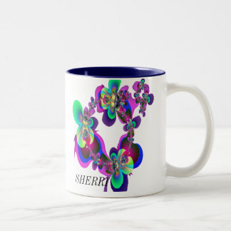 TASSE 2 COULEURS ANNEAU AUTOUR DES PETITS BOUQUETS 1