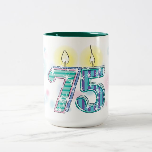 Tasse 2 Couleurs Anniversaire 75 ans (Centre)