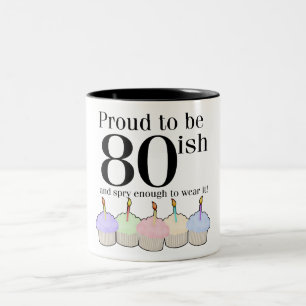 Tasse 2 Couleurs anniversaire 80ish