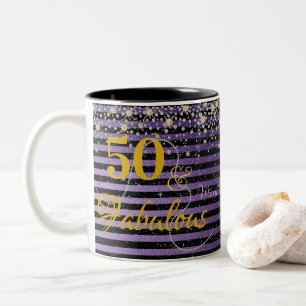 Tasse 2 Couleurs Anniversaire de 50 perles fabuleuses de diamants v